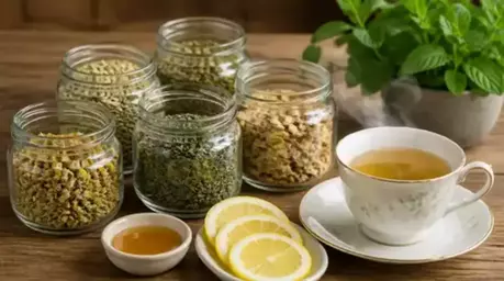 Digestive Comfort with Herbal Tea